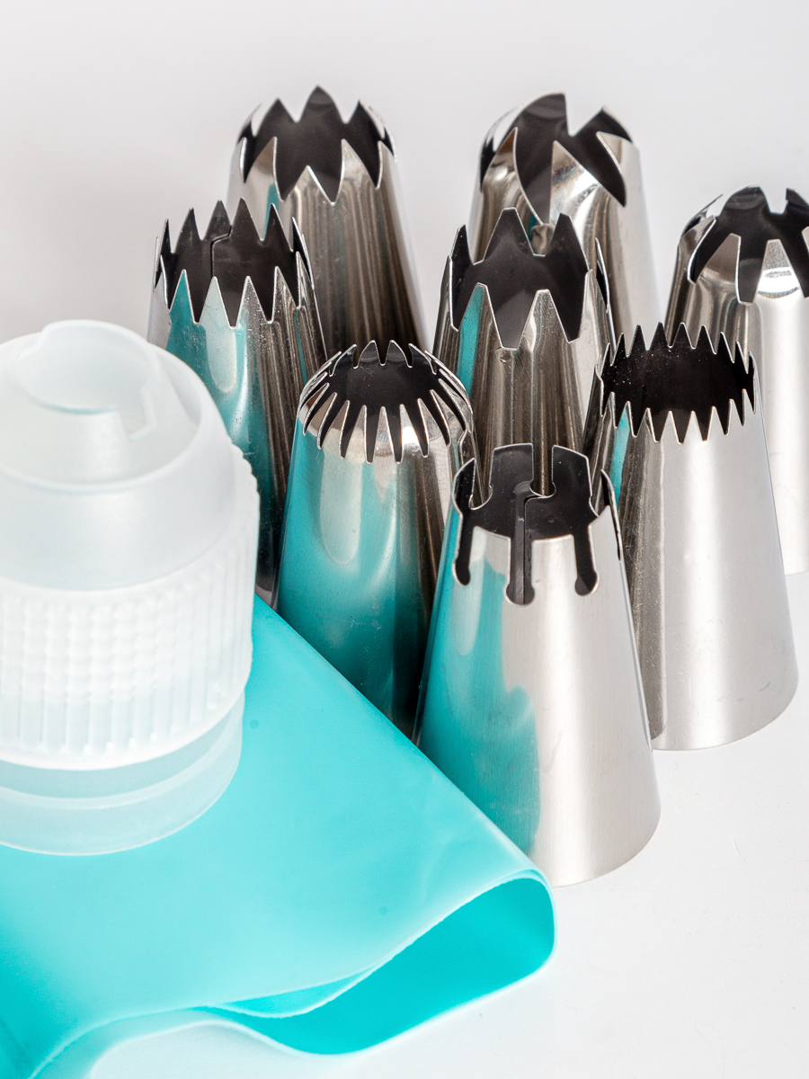 Кондитерские насадки с мешком 9шт (N-40)