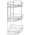 Угловая полка в ванную 3 полки 58 см высота (KH-918)