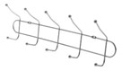 Вешалка настенная металлическая на 5 крючков (8048) (100)