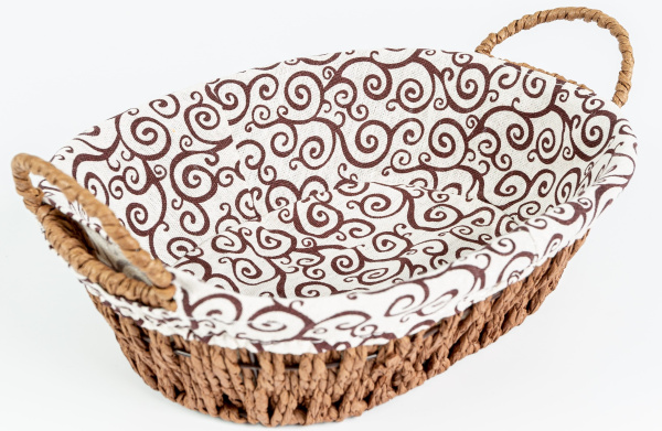 Корзинка овальная 23*20 см (съемный чехол)   (968)(120)