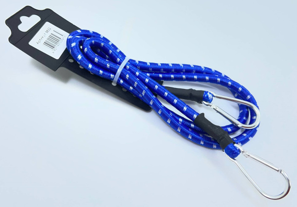 Резинка багажная с карабинами 1,3м*10мм (9632) (300)