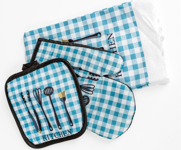 Набор прихваток для горячего с полотенцем (8126) (360)