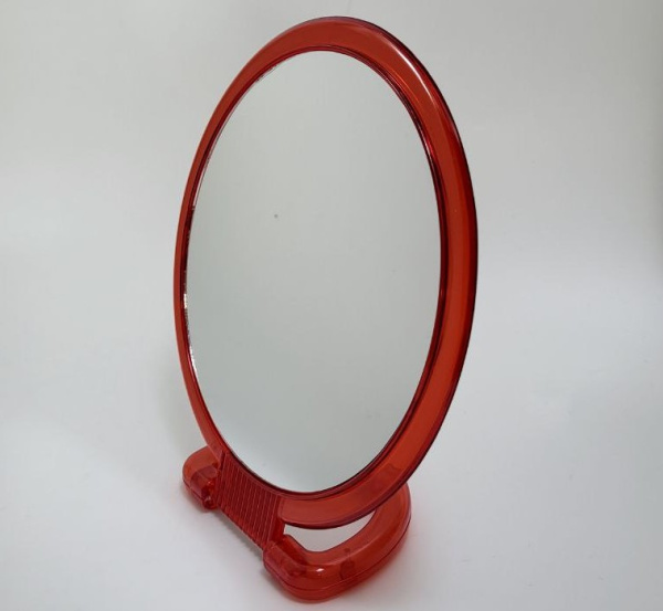 Зеркало круглое двустороннее в пластиковой рамке Ø20см (5626) (80)