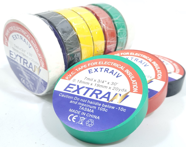 Изоляционная лента ПВХ EXTRA IV  0,18мм*19мм*20м /ЦВЕТНАЯ/ (5032) (500)