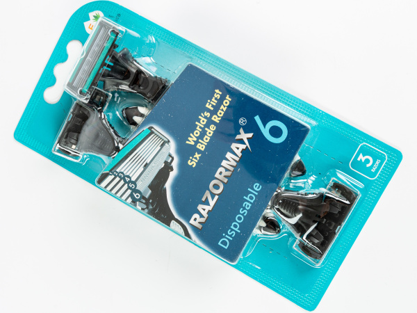 Бритвенные станки одноразовые мужские с 6-ю лезвиями (3шт)  (8308)