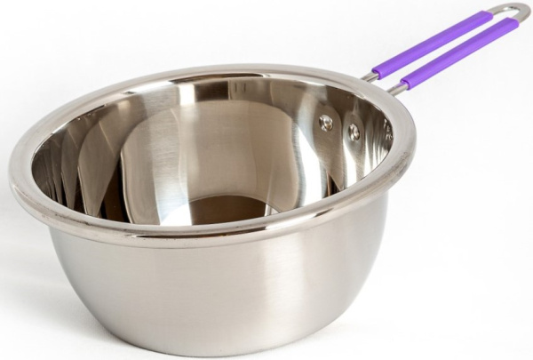 Ковш нержавейка с силиконовой ручкой (24*12 см) (4264) (60)