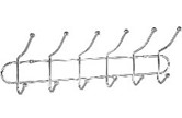Вешалка настенная металлическая на 6 крючков 47,5см (8075)
