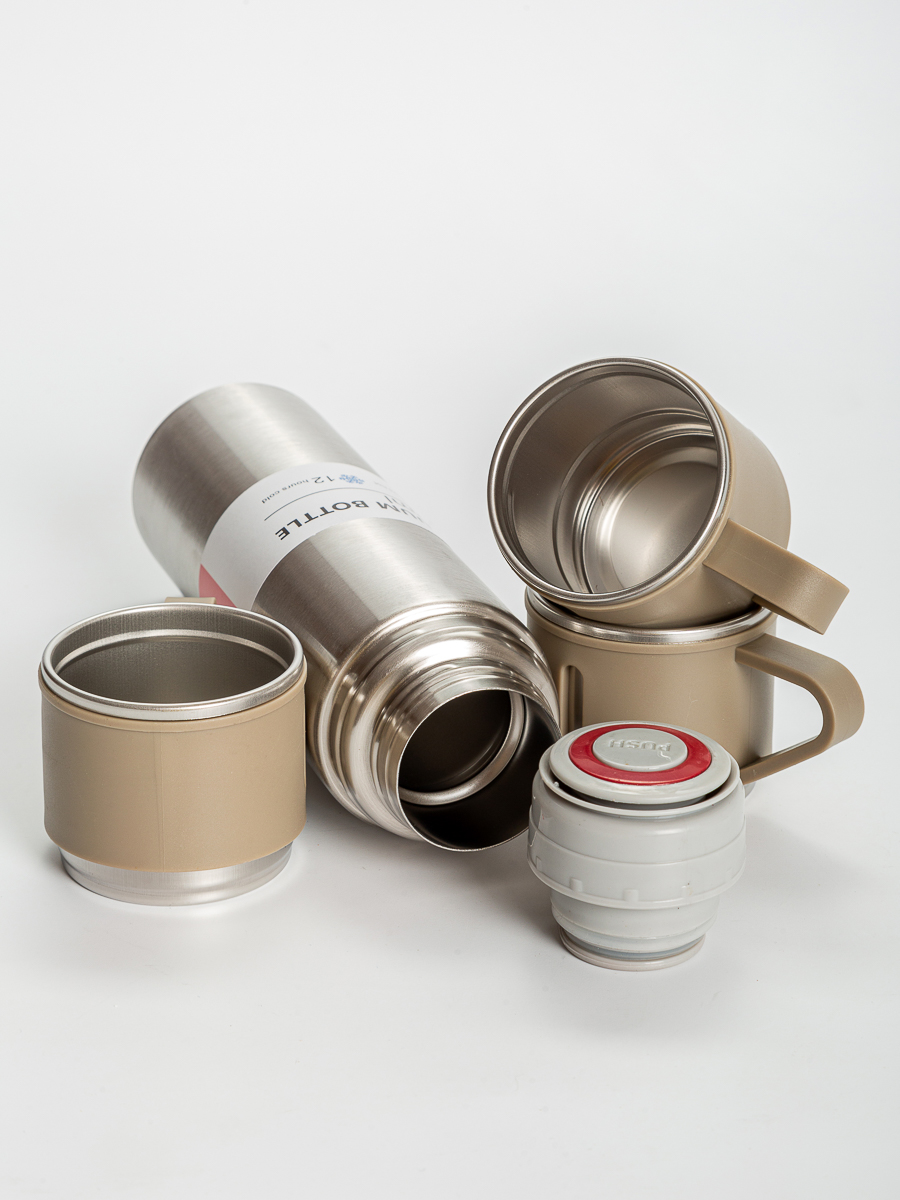 Термос 0,5 л + 3 термокружки набор подарочный (7848) (24)