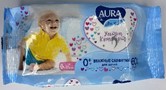 Салфетки влажные "AURA" для детей 0+ 60шт  ( 57)