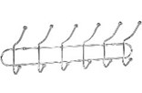 Вешалка настенная металлическая на 6 крючков 47,5см (8075)