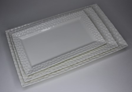 Набор тарелок прямоугольных 3шт "Камешки" 10;12;14; (PS－45)