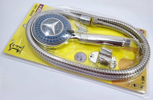 Лейка для душа со шлангом 1,5м и держателем (1798) (60)