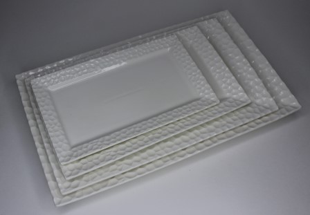 Набор тарелок прямоугольных 3шт "Камешки" 10;12;14 (PS－44)