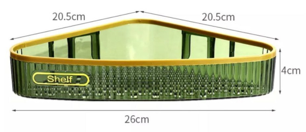 Полка настенная угловая с держателями на клеевой основе (TV-1)