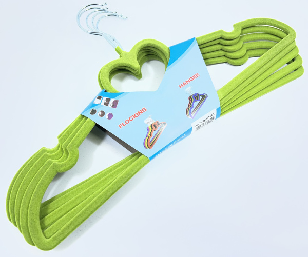 Вешалка плечики для верхней одежды с бархатным покрытием 5 шт 42 см 84 G (5001) (48)