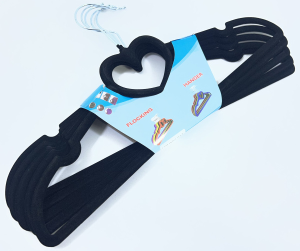 Вешалка плечики для верхней одежды с бархатным покрытием 5 шт, 42 см 84G (S-2773)