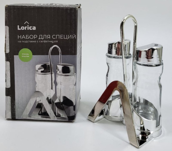 Набор для специй с салфетницей 2шт (9335) (72)