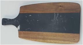 Доска сервировочная  из дерева акации и мрамора 26*18см (3644) (20)