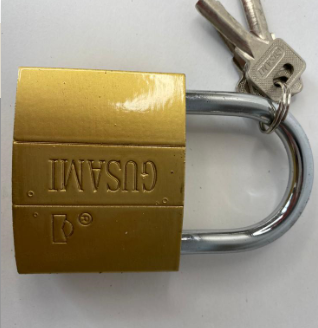 Замок "Gusami" желтый 38 мм  (ZM-34)