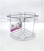 Полка угловая металлическая 2-хуровневая (1849) (24)