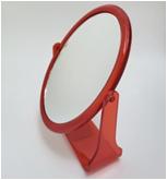 Зеркало круглое двустороннее в пластиковой рамке на подставке Ø17см (5625) (80)