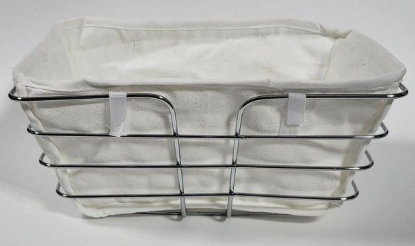Корзинка для хлеба и выпечки, цвет серебро, размер 25х17*11см (зол) (8324/1) (48)