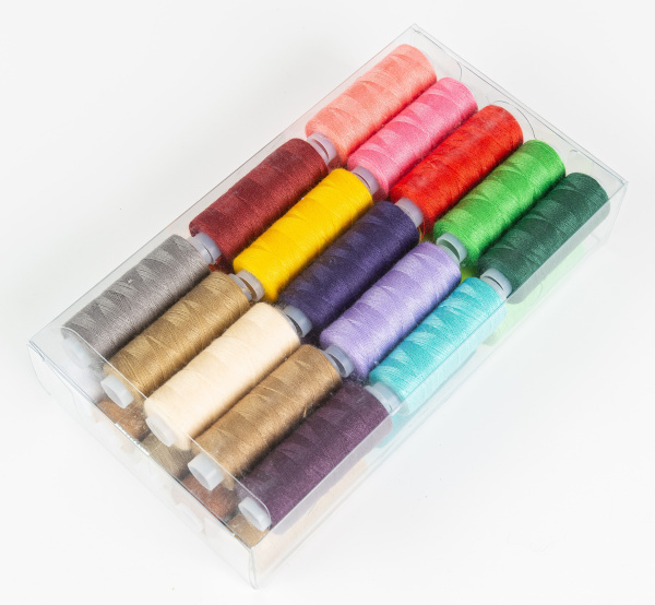 Набор швейных ниток, 40 ЛШ, 200 м, 30 бобин 6.5г/шт (цветные) (8149)