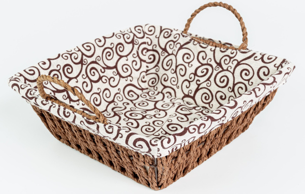 Корзинка квадратная 23*23 см (съемный чехол) (967) (120)