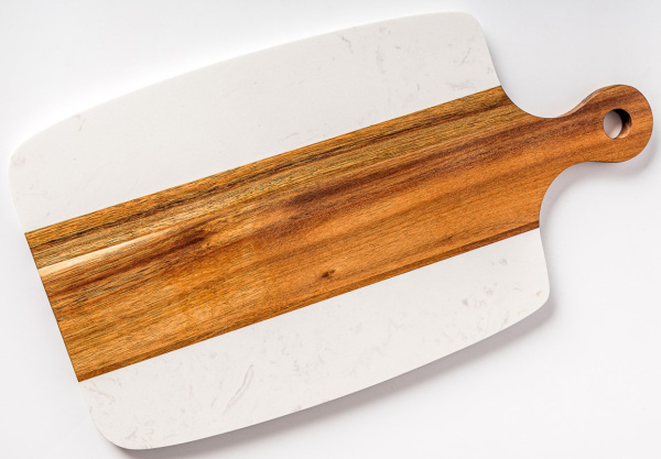 Доска сервировочная  из дерева и мрамора 30*22см (3647) (18)