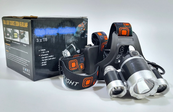 Мощный налобный фонарь High Power Headlamp (питание 2×18650 - не входят в комплект) (7499) (100)