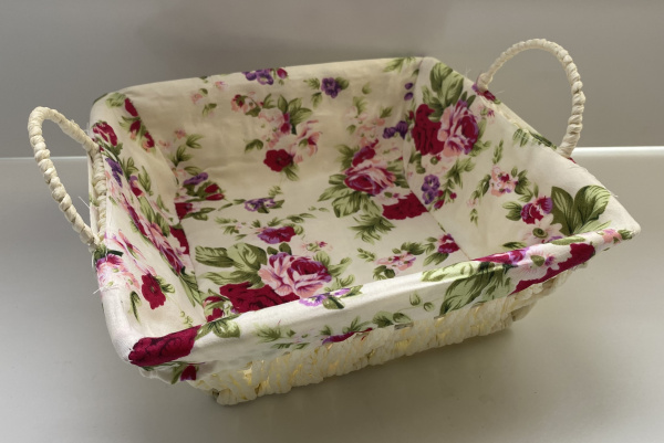 Корзинка квадратная 23*23 см (съемный чехол) (1039)