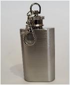 Мини фляжка металлическая с карабином 8,5*4см (TZ-12) (240)
