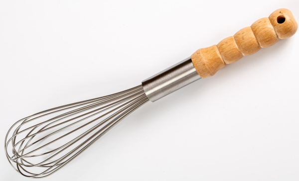 Венчик металлический  с деревянной ручкой 28см BAWAR (9427) (144)