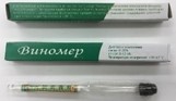 Виномер бытовой (сахар: 0-25%, спирт: 0-12 об.) 10,5 см ()