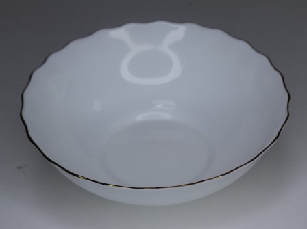 Пиала круглая  с золотой каймой 500мл; Ø 17см; ↕7см (LM－2)