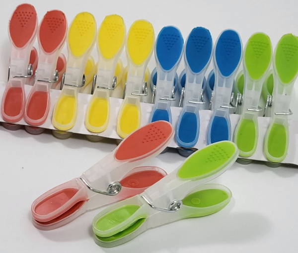 Прищепки силиконовые для белья 12 шт (3301) (144)