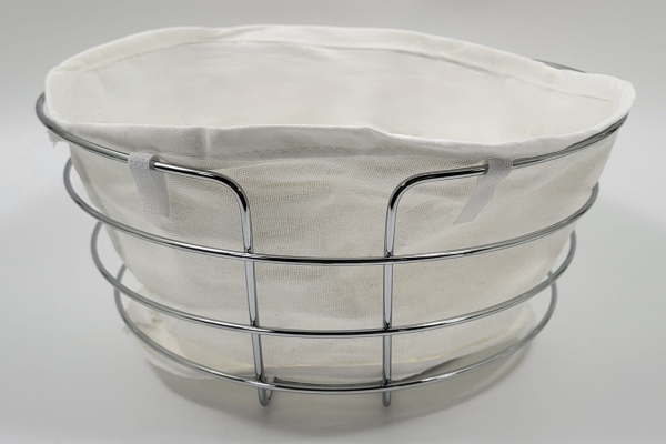 Корзинка для хлеба и выпечки, цвет серебро, размер 23х23х12см  (8330) (48)