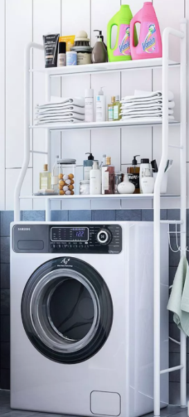 АКЦИЯ! Полка стеллаж напольный над стиральной машиной 65*25*155см (35055-17)KH-3352